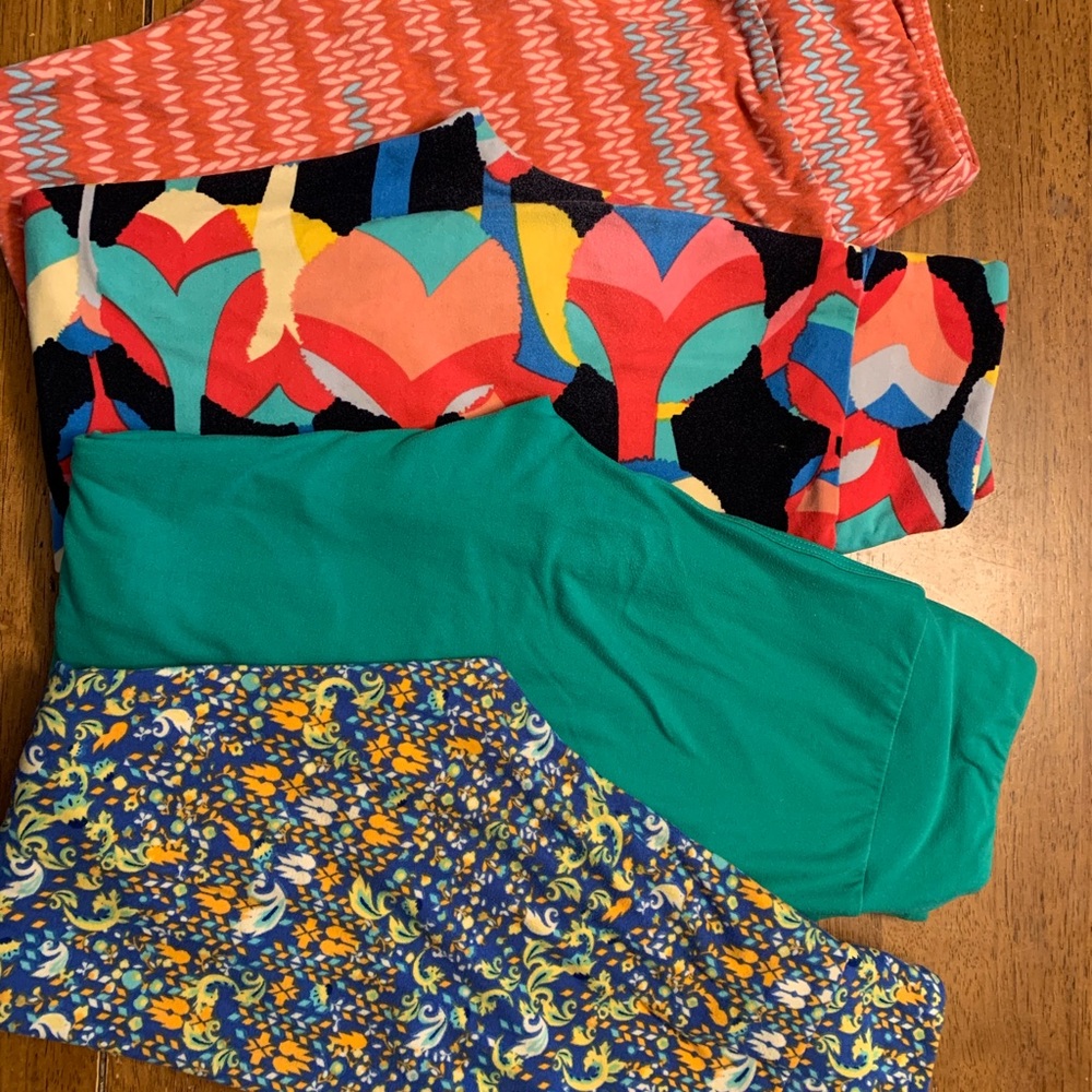 Lularoe Colorful Tween Leggings - Lot of Four